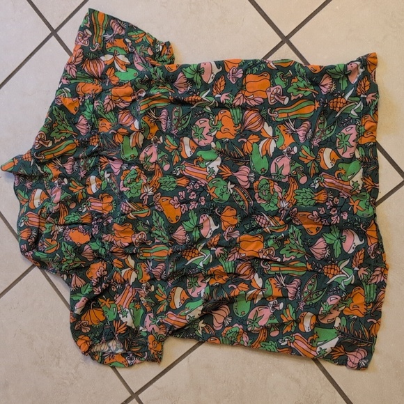 Big Bud Press Kitchen Collection Pantry Button-Up Short Sleeve Vegetable Size S - Picture 7 of 12